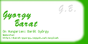 gyorgy barat business card
