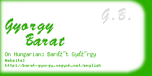 gyorgy barat business card